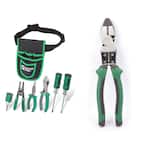 7-Piece Electrician's Tool Set with Pouch and 9 in. High-Leverage Multi-Purpose Linesman Pliers