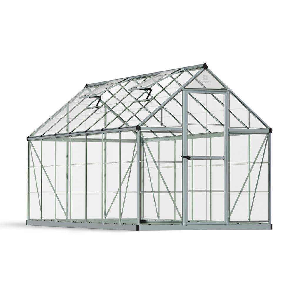 Harmony 6' x 14' Silver Aluminum Walk-In Greenhouse