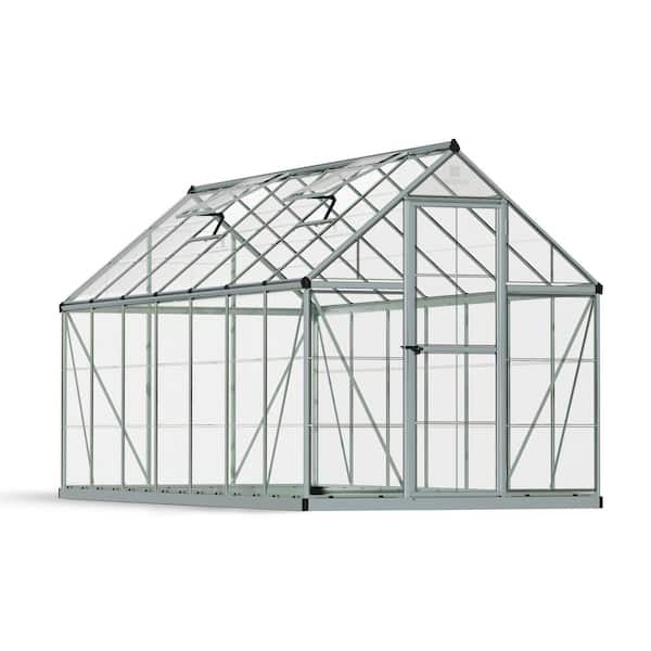 CANOPIA by PALRAM Harmony 6 ft. x 14 ft. Silver/Clear DIY Greenhouse Kit
