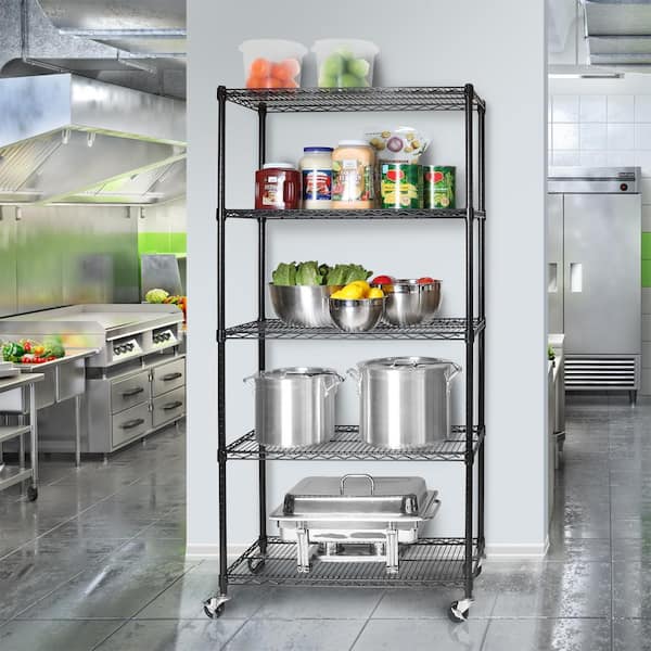 Seville Classics 7-Tier NSF 21-Bin Rack, 36 W x 14 D x 56 H, Gray 