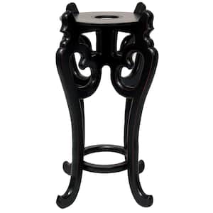 15 in. Rosewood Fishbowl Stand in Black
