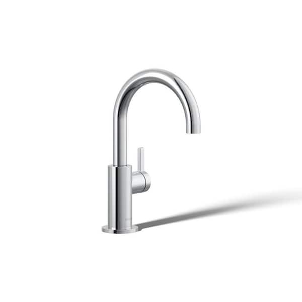 Components 1 Handle Beverage Faucet with 360° Swivel Faucet in Polished Chrome