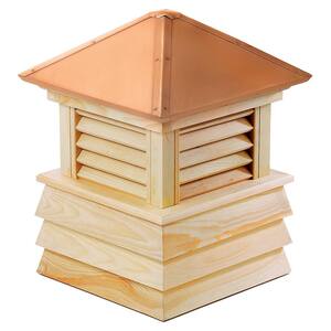Dover 18 in. x 25 in. Wood Cupola with Copper Roof
