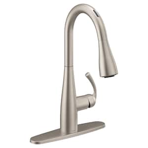 Essie Single-Handle Smart Touchless Pull Down Sprayer Kitchen Faucet with Voice Control and Power Clean in Stainless