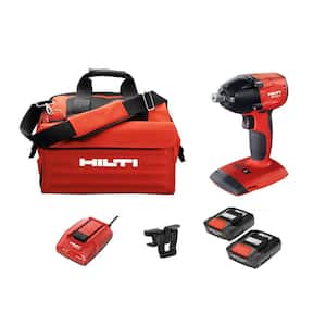 SIW 22-Volt Lithium-Ion 3/8 in. Cordless Brushless Compact Impact Wrench Kit with 2.6 Li-Ion Batteries, Charger and Bag