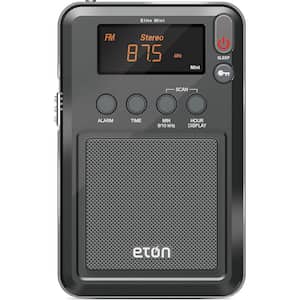 Mini Compact AM/FM/Shortwave Radio, Internal AM Antenna and Telescoping FM/SW Antenna, Clock, Alarm and Sleep Timer