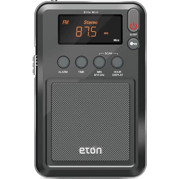 Lukyamzn Mini Compact AM/FM/Shortwave Radio, Internal AM Antenna and Telescoping FM/SW Antenna, Clock, Alarm and Sleep Timer