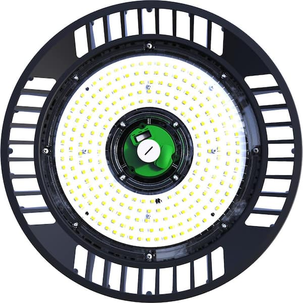 LEDone 1 ft. Round 150-Watt Equivalent Integrated LED Dimmable Aluminum Alloy Black High Bay Light, 3000K-5000K