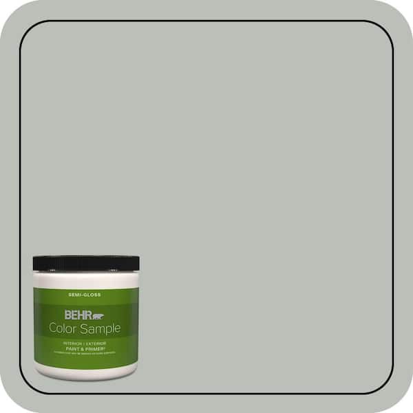 BEHR PREMIUM PLUS 8 oz. #T16-11 Celadon Semi-Gloss Interior/Exterior Paint & Primer Color Sample