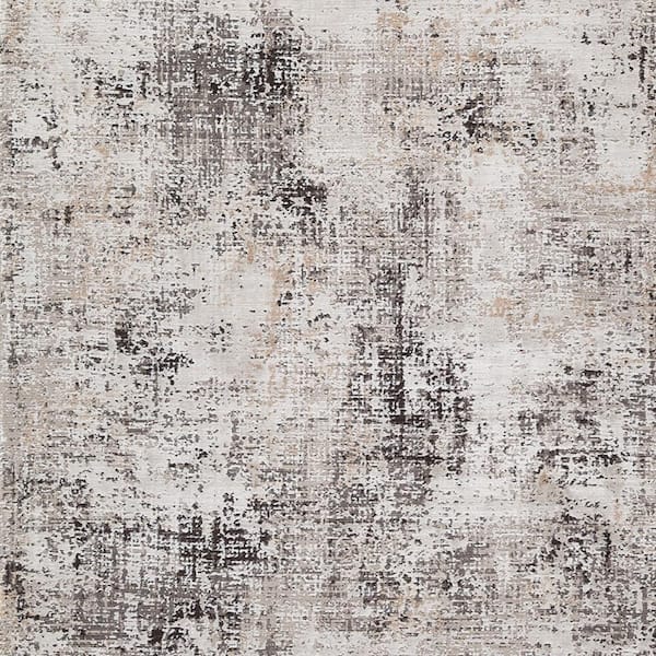 Elanor Black, Gray and Cream 5 ft. x 7 ft. Geometric Area Rug