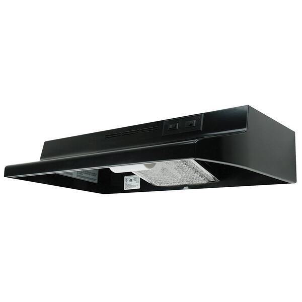 Air King AD 30 in. Under Cabinet Ductless Range Hood with Light in Black