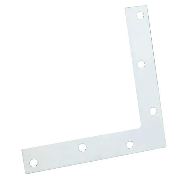 Everbilt (6-Pack) 8 in. Steel Zinc-Plated Flat Corner Brace