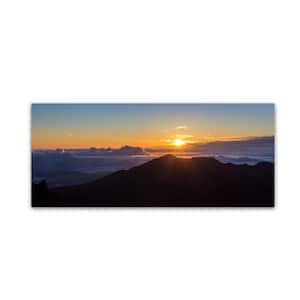 Haleakala Sunrise Maui by Pierre Leclerc Floater Frame Nature Wall Art 10 in. x 24 in.