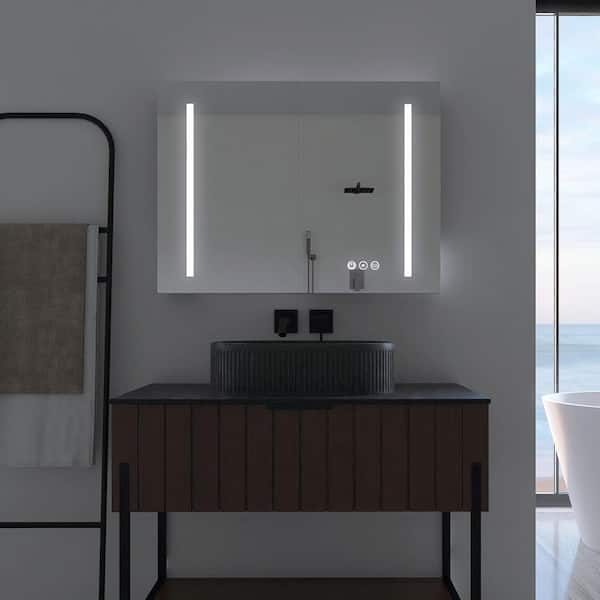 TCYO 32 in. W x 24 in. H Rectangular Aluminum Medicine Cabinet with Mirror