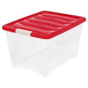 54 Qt. Holiday Storage Bin in Red (3-Pack)
