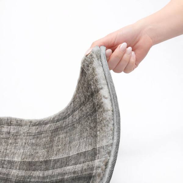 Dream Shag Premium Machine Washable Abstract ADS548 Gray 10 ft. x 14 ft. Area Rug