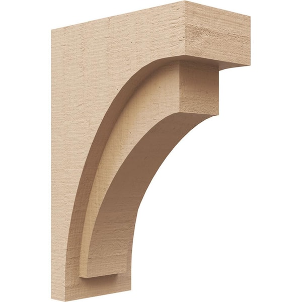 Ekena Millwork 5 in. x 15 in. x 10 in. Classic Rivera Rough Cedar Woodgrain TimberThane Corbel, Primed Tan