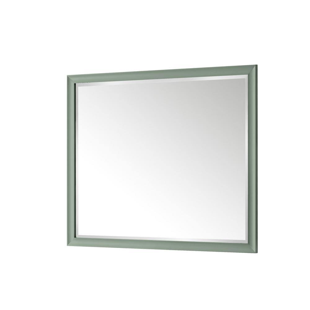 Glenbrooke Smokey Celadon 48" x 40" Rectangular Wood Framed Mirror