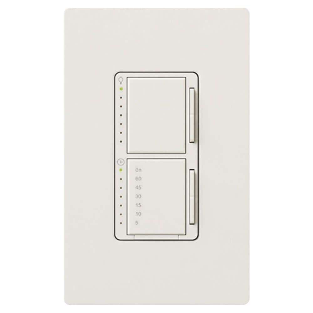 Lutron Maestro 300Watt SinglePole Dimmer and 2.5 Amp Countdown Timer with Wall Plate White