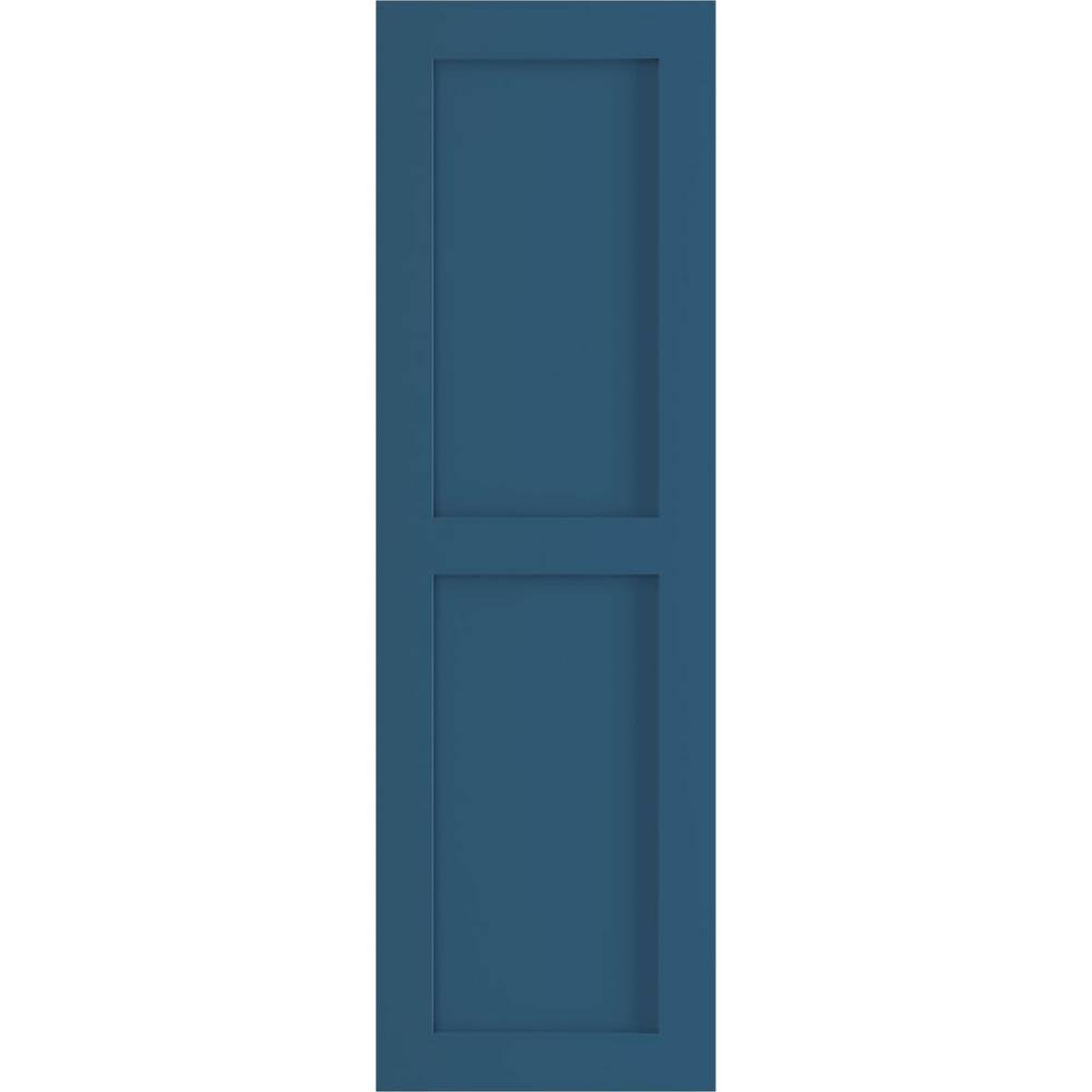 12 in. x 78 in. PVC True Fit Two Equal Flat Panel Shutters Pair in Sojourn Blue price history on PriceWatchPro
