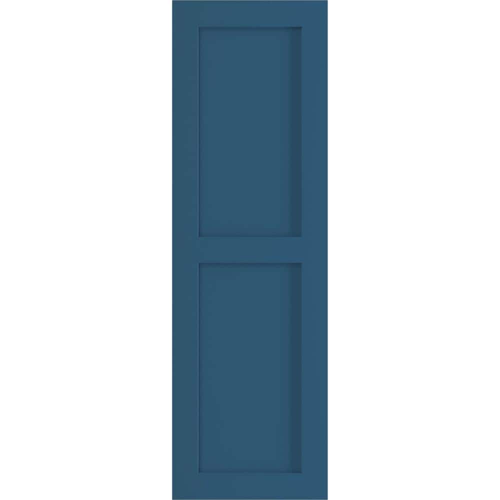15 in. x 79 in. PVC True Fit Two Equal Flat Panel Shutters Pair in Sojourn Blue price history on PriceWatchPro