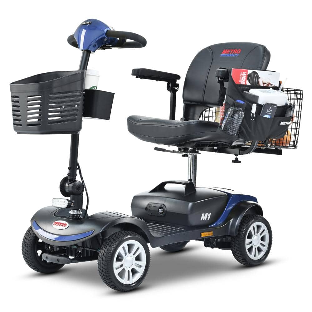 Blue Four wheels Compact Travel Mobility Scooter with 300W Motor price history on PriceWatchPro