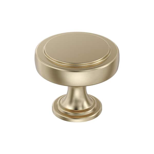 Exceed 1-1/2 in. (38 mm) Modern Golden Champagne Round Cabinet Knob