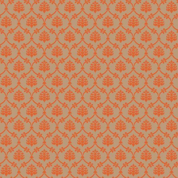 The Wallpaper Company 8 in. x 10 in. Bittersweet Linked Medallions Wallpaper Sample
