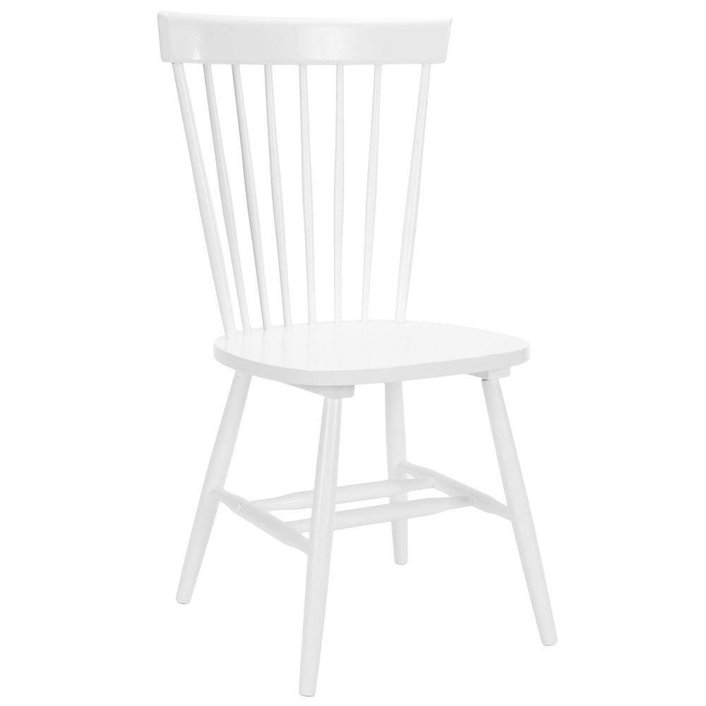 Classic White Windsor High Slat Side Chair in Solid Malaysian Oak