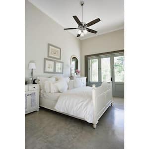 Donegan 52 in. LED Indoor Brushed Nickel Ceiling Fan with 3-Light