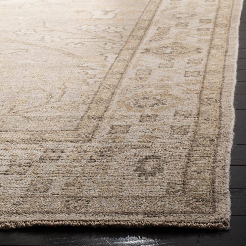 Izmir Gold and Ivory Hand-Knotted Wool 6' x 9' Area Rug