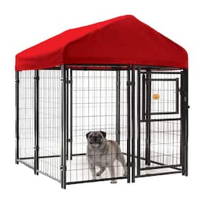 52 in. x 4 ft. x 4 ft. Welded Wire Dog Fence Kennel Kit