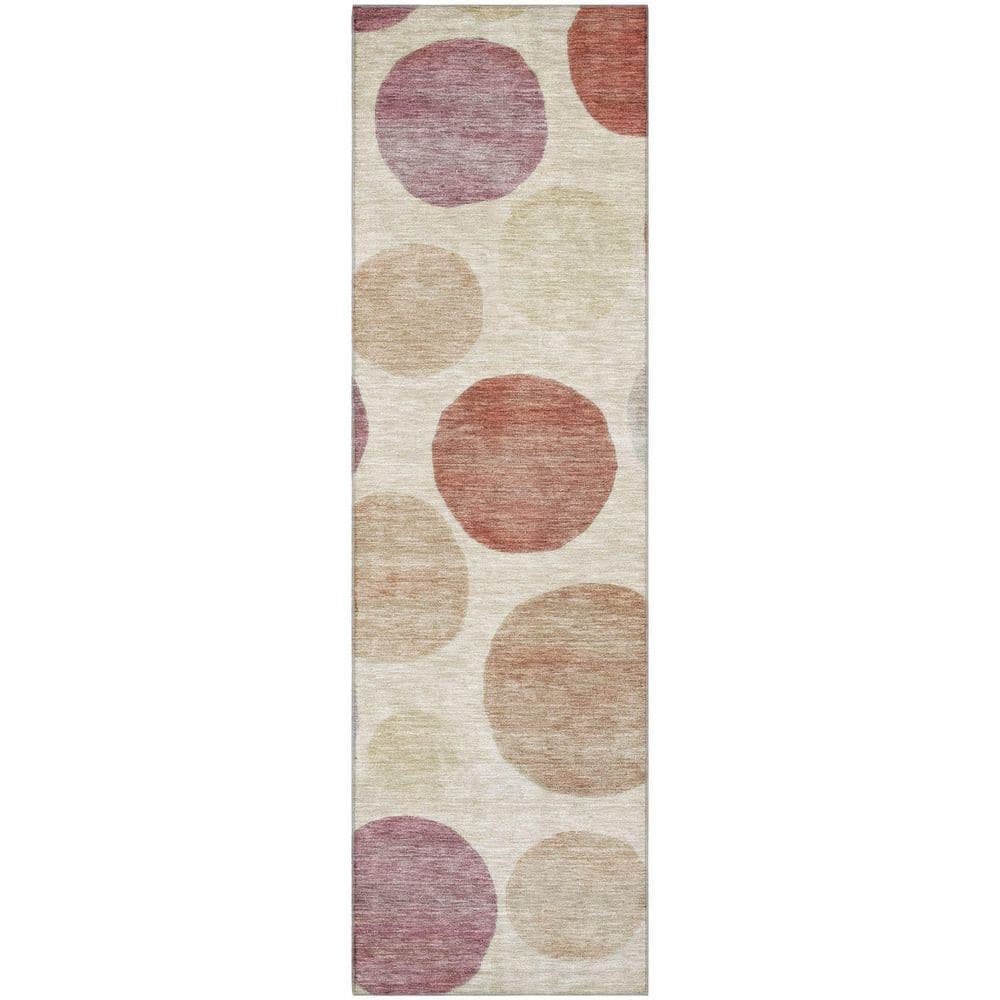 Mayfield Premium Machine Washable Abstract AMF2062 Salmon 2 ft. x 7 ft. Runner Rug price history on PriceWatchPro