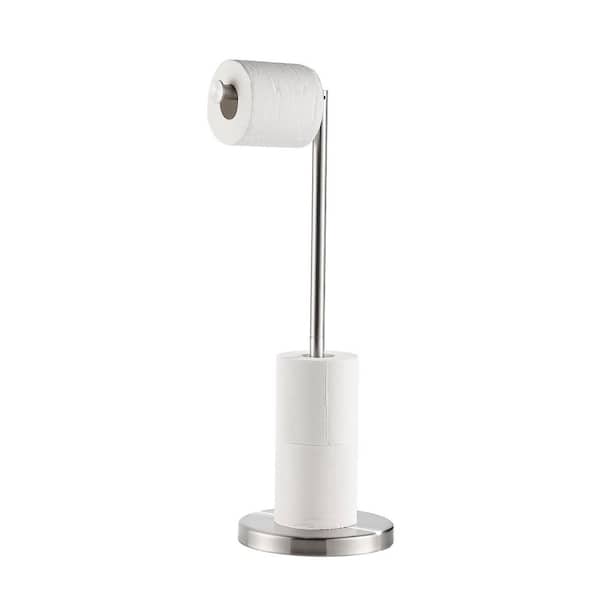 Freestanding Toilet Paper Holder in Brushed Nickel