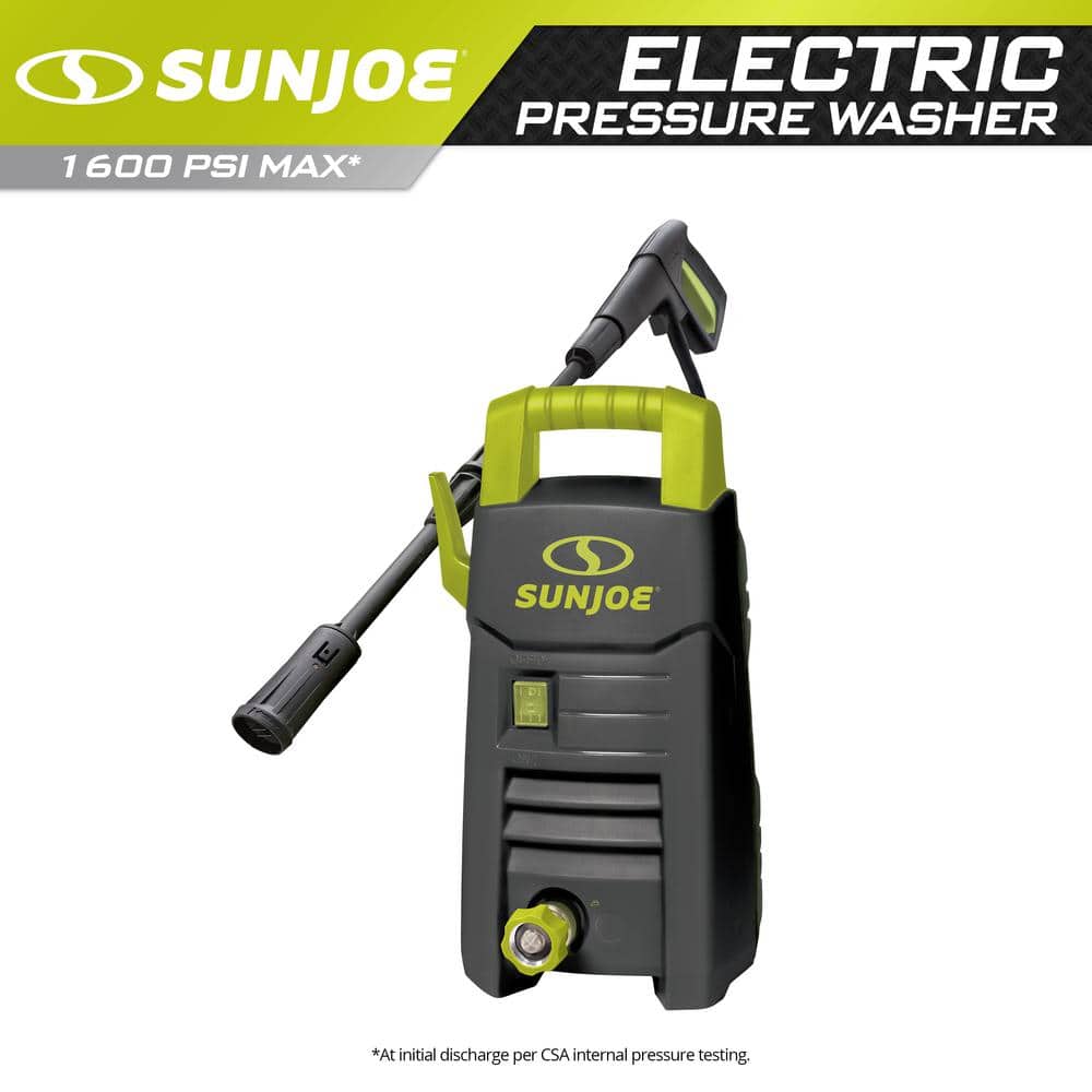 Sun Joe SPX205E-XT Electric Pressure Washer   Adjustable Spray Wand   1600 PSI Max*   1.45 GPM Max*(* incomplete missing pieces *) 