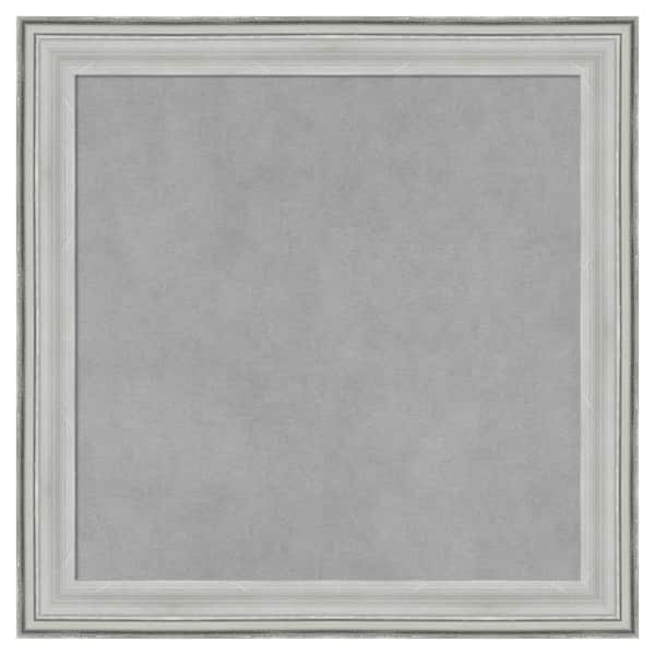 Amanti Art Bel Volto Silver 19 in. x 19 in. Framed Magnetic Board