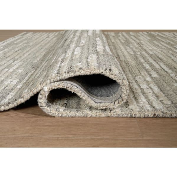 Eljory 5 ft. x 7 ft. Gray Striped Area Rug