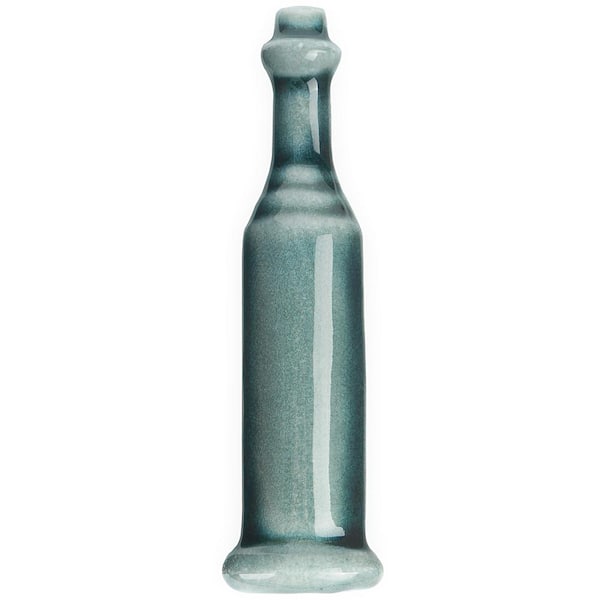 Delphi Deep Emerald 1 in. x 6 in. Polished Ceramic Corner Base Molding Tile