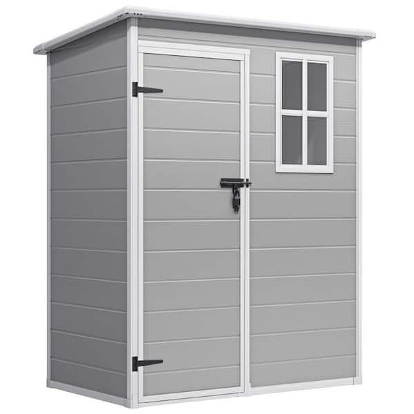 5 ft. W x 3 ft. D Outdoor Plastic Storage Shed, Outside Sheds with Lockable Door ( 22.5 sq. ft. )