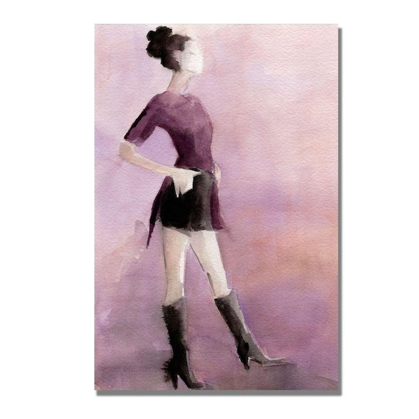 Trademark Fine Art 22 in. x 32 in. Purple Shirt and Shorts Canvas Art-DISCONTINUED