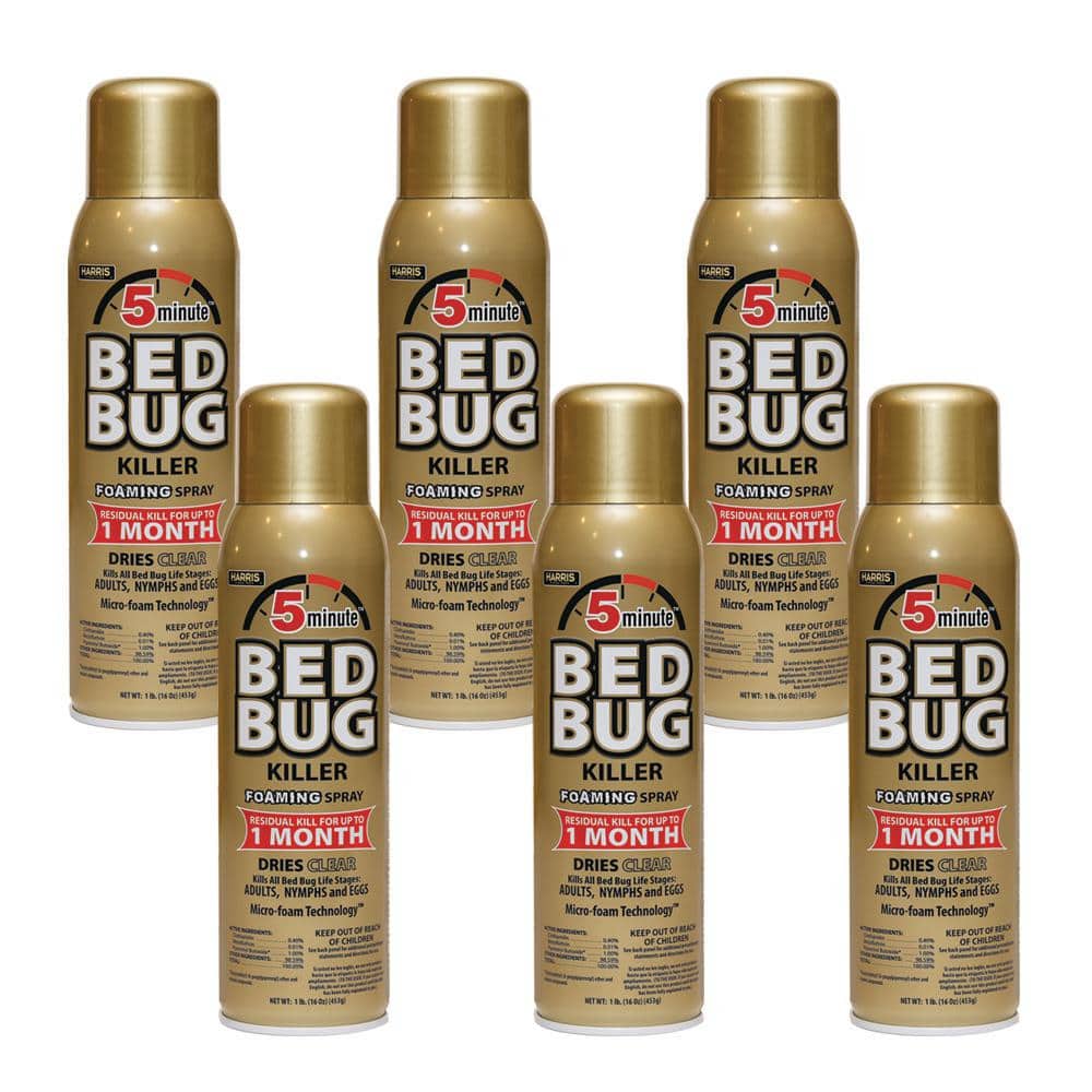 Harris 16 oz. 5-Minute Bed Bug Killer Foaming Spray/Kills All Life
