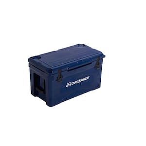 30 qt. Food and Beverage Dark Navy Buckle Outdoor Cooler Insulated Box Chest Box Camping Cooler Box