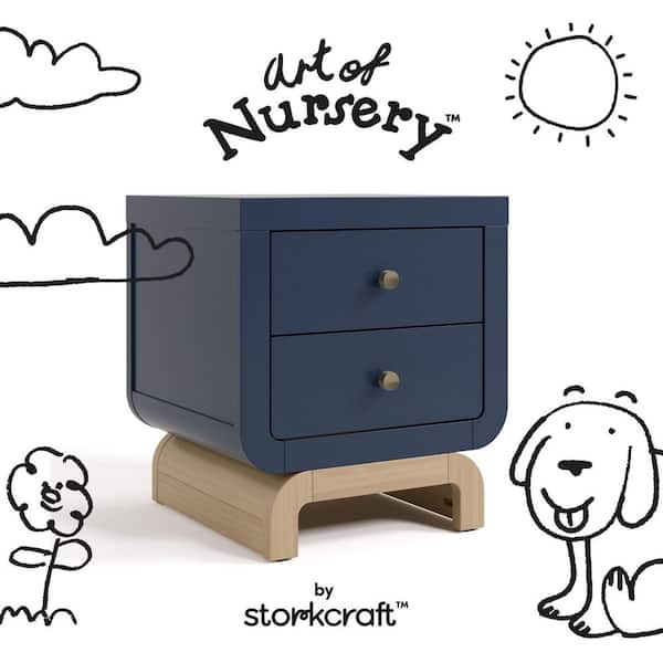 Storkcraft Santorini Midnight Blue with Driftwood 2 Drawer