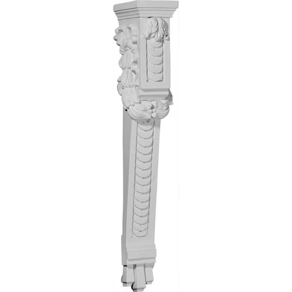 Ekena Millwork 3-7/8 in. x 5-1/4 in. x 27 in. Primed Polyurethane Odessa Extra Large Corbel