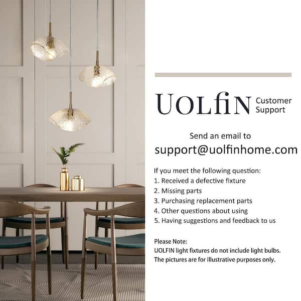 Uolfin Geometric Gold Chandelier, Modern 5-Light Brushed Deep Gold 