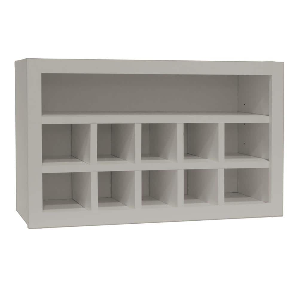 Hampton Bay Hampton Assembled 30x18x12 in. Wall Flex Kitchen Cabinet with Shelves and Dividers in Cognac KWFC3018-COG