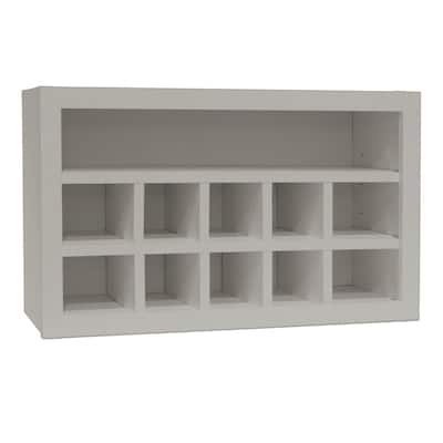 Shaker Assembled 30x18x12 in. Wall Flex Kitchen Cabinet with Shelves and Dividers in Dove Gray