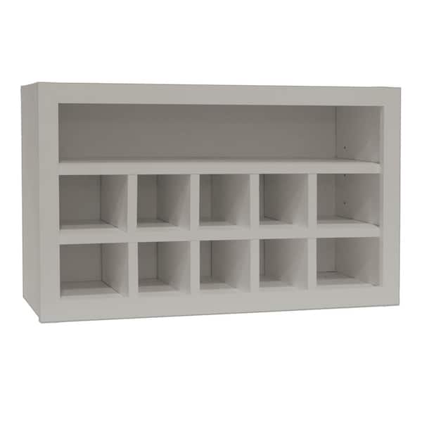 Hampton Bay Shaker Assembled 30x18x12 in. Wall Flex Kitchen Cabinet with Shelves and Dividers in Dove Gray