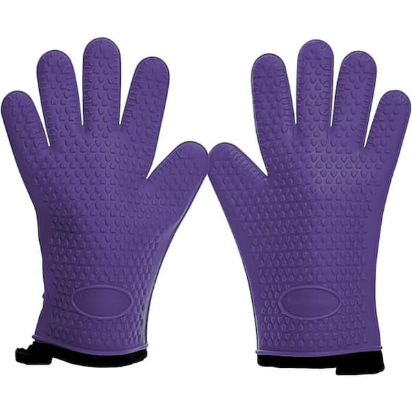 4 Pairs Oven Gloves with Fingers,Thin and Light Heat Resistant Gloves for  Cooking,Cotton Heat Resistant Gloves,Baking Gloves,Insulated BBQ Gloves for