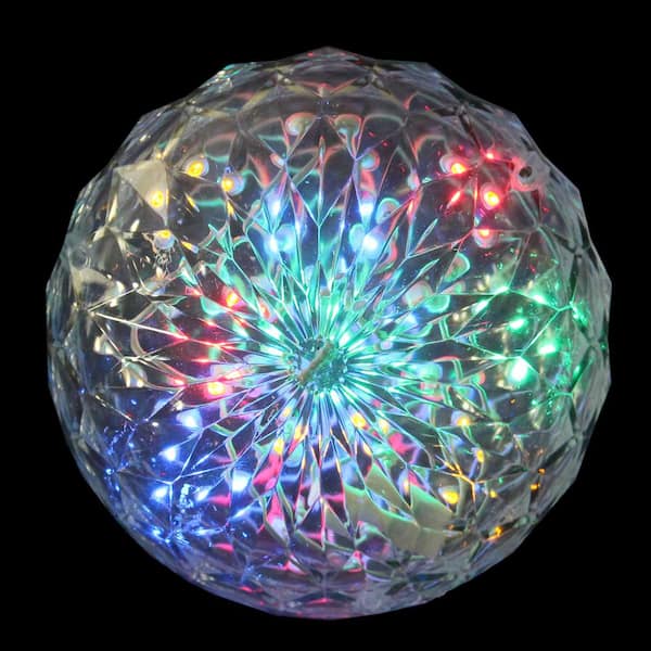Northlight 6 in. LED Multi-Color Hanging Crystal Sphere Ball ...